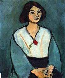 Woman in Green with a Carnation - Анри Матисс