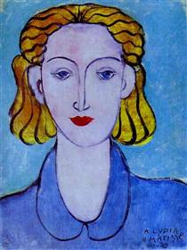 Young Woman in a Blue Blouse (Portrait of L.N. Delektorskaya) - Анри Матисс