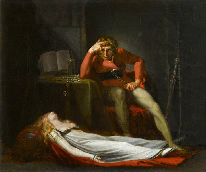 The Italian Count (Ezzelin Bracciaferro, 'Iron Arm', Musing over Meduna, Destroyed by him for Disloyalty, during His Absence in the Holy Land)  1780 - Johann Heinrich Füssli