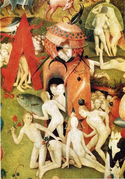Сад земных наслаждений (деталь), 1490 - 1500 - Иероним Босх