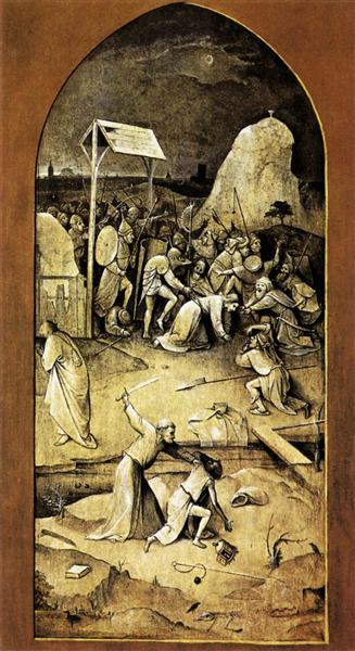 Спокуса Святого Антонія (ліва зовнішня стулка), 1505 - 1506 - Ієронімус Босх