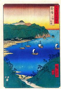 Bay at Kominato in Awa Province - Utagawa Hiroshige