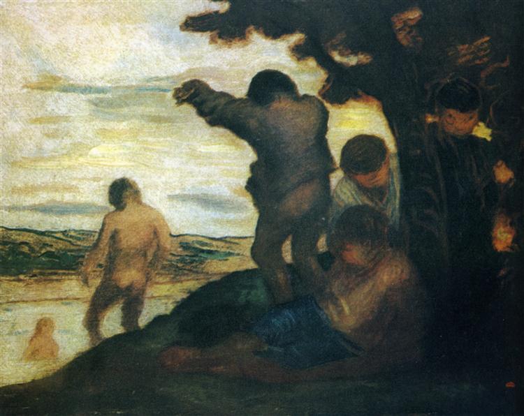 Bathers - Honore Daumier