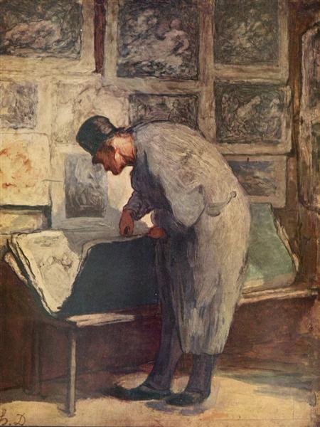 The Print Collector, c.1857 - c.1860 - Honore Daumier