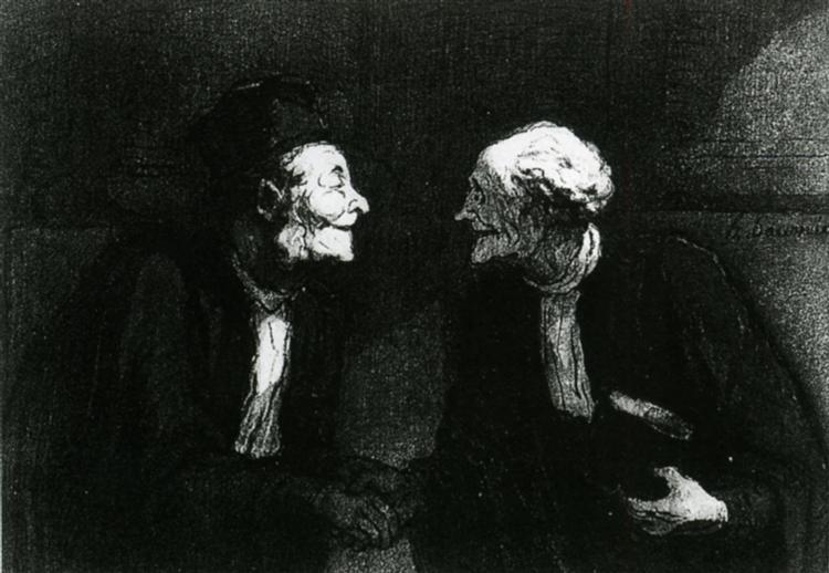 Two Lawyers the Handshake - Honore Daumier