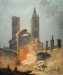 Démolition de l'église Saint-Jean-en-Grève - Hubert Robert