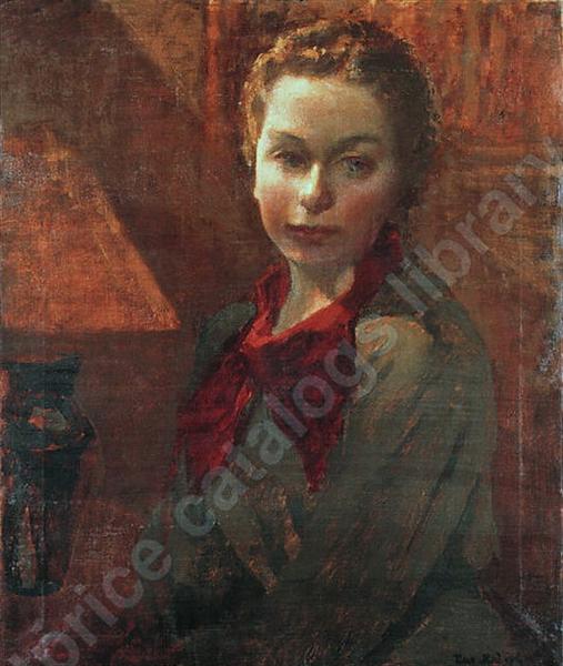 Portrait of a Girl - Ilja Iwanowitsch Maschkow