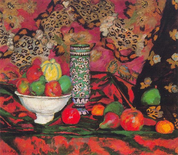 Still life with fruits, 1908 - Ilja Iwanowitsch Maschkow