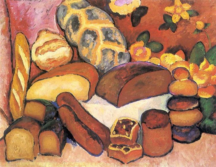 Still Life with Loaves of Bread, 1912 - Iliá Mashkov