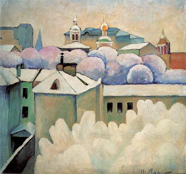 Городской зимний пейзаж, 1914 - Илья Машков
