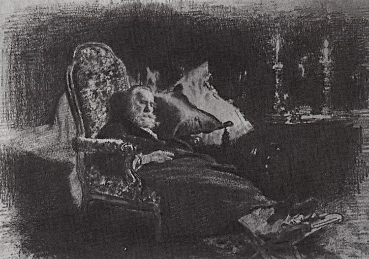 Death of Fedor Chizhov, 1877 - Ilya Yefimovich Repin