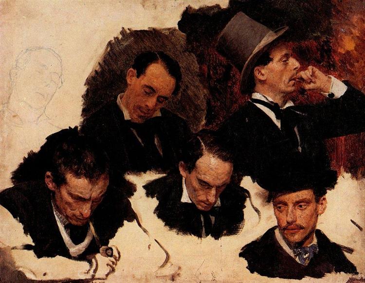 Men's heads - Ilya Yefimovich Repin