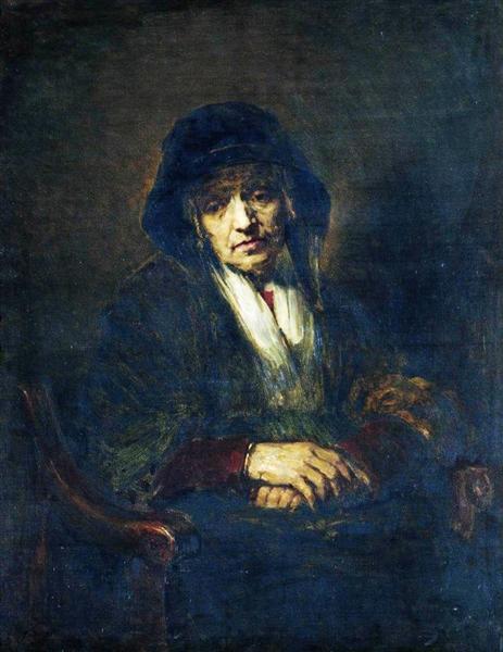 Portrait of an old woman, 1870 - Ilia Répine
