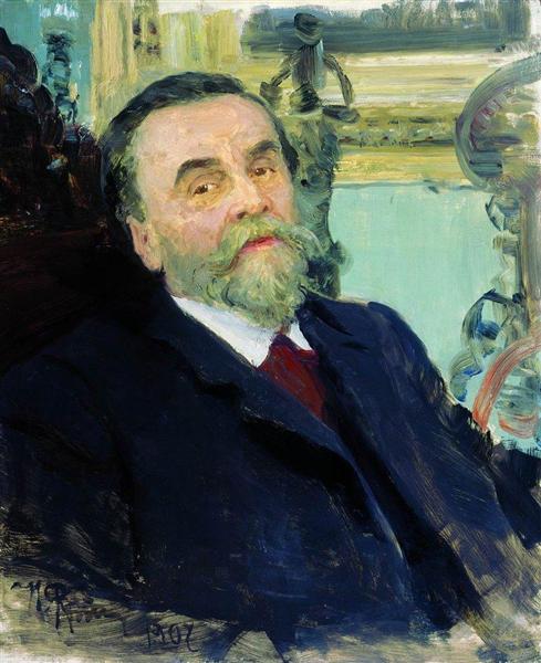 Portrait of Ivan Zvetkov, 1907 - 列賓