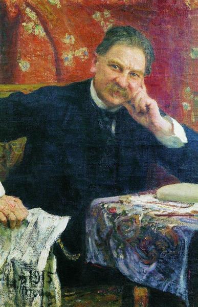 Portrait of J.M. Vengerov, 1915 - 列賓