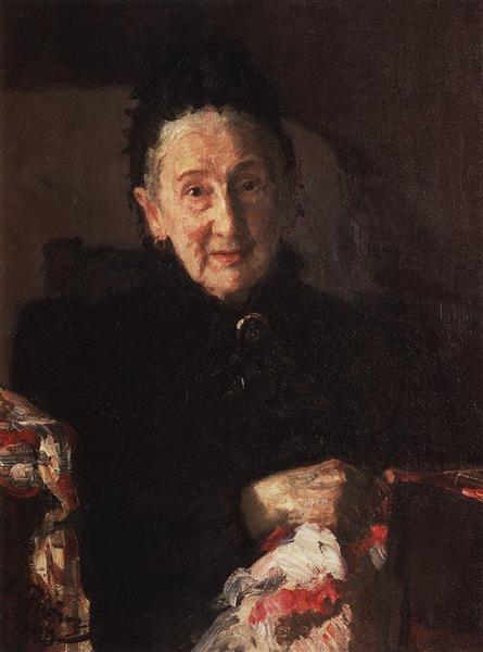 Portrait of L.I. Shestakova, sister of composer Mikhail Glinka, 1899 - Ilja Jefimowitsch Repin