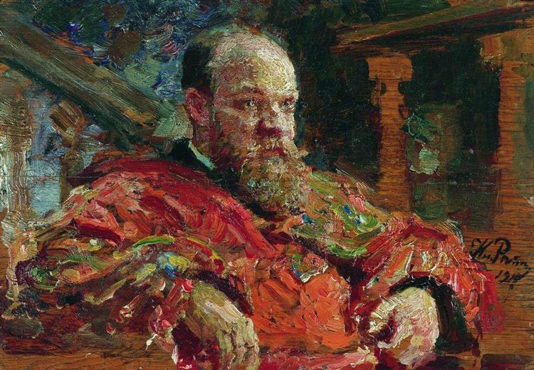 Portrait of N.V. Delyarov, 1910 - 列賓