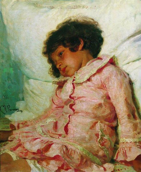 Portrait of Nadya Repina, 1881 - Ілля Рєпін
