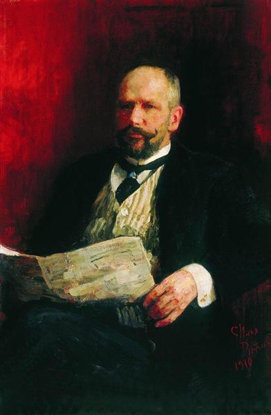Portrait of P.A. Stolypin, 1910 - 列賓