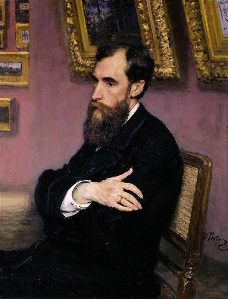Portrait of Pavel Tretyakov, Founder of the Tretyakov Gallery, 1883 - Ilia Répine