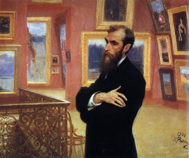 Portrait of Pavel Tretyakov, Founder of the Tretyakov Gallery, 1901 - Ilia Répine