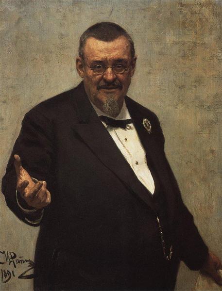 Portrait of the Lawyer Vladimir Spasovitch, 1891 - 列賓