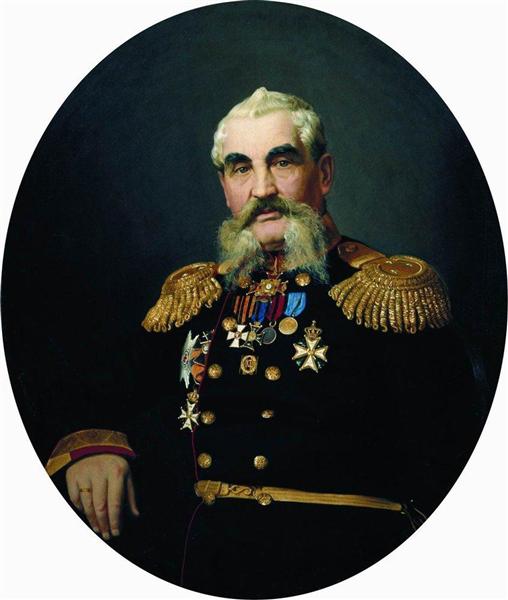 Portrait of the military, 1866 - Iliá Repin