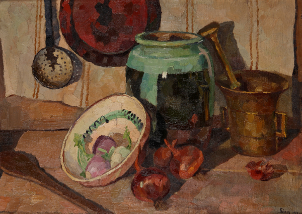 Still-life with Vegetables and Pottery - Йон Теодореску-Сіон