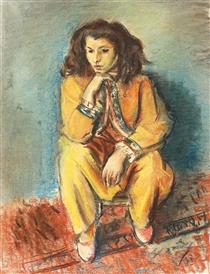Tatar Woman in Yellow - Иосиф Исер