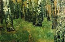 At the birch grove - Ісак Левітан