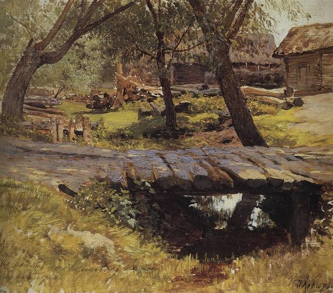 Footbridge. Savvinskaya village., 1884 - Isaak Iljitsch Lewitan