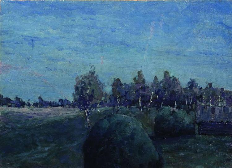 Moonlit landscape, c.1895 - 艾萨克·伊里奇·列维坦