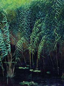 Reeds and water lilies - 艾萨克·伊里奇·列维坦