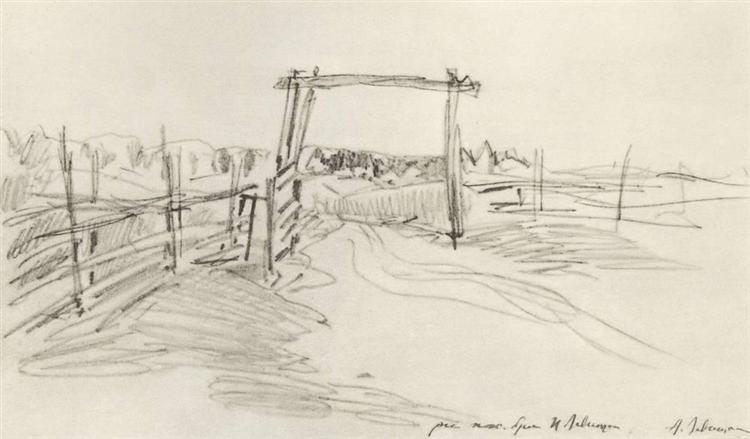 Summer evening. Edge of Village., 1899 - Isaac Levitan