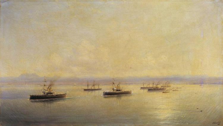 Fleet in Sevastopol, 1890 - Ivan Konstantinovich Aivazovskii