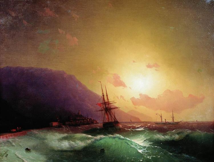 Near coast of Yalta, 1864 - Ivan Konstantinovich Aivazovskii