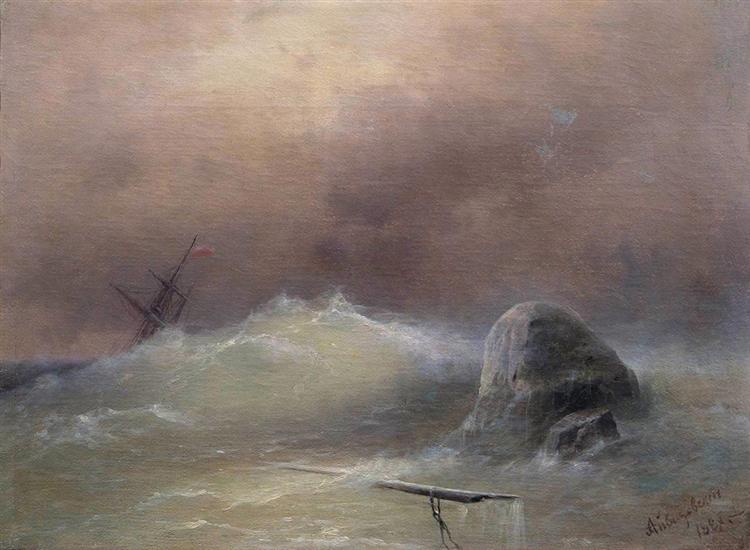 Stormy Sea, 1887 - Iwan Konstantinowitsch Aiwasowski