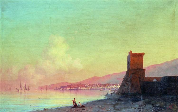 Sunrise in Feodosia, 1852 - Iwan Konstantinowitsch Aiwasowski