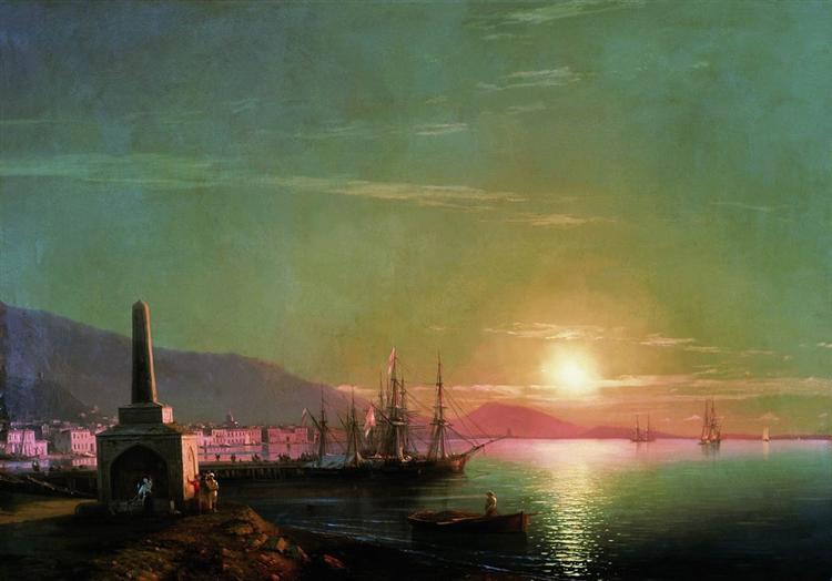 Sunrise in Feodosia, 1855 - Iwan Konstantinowitsch Aiwasowski