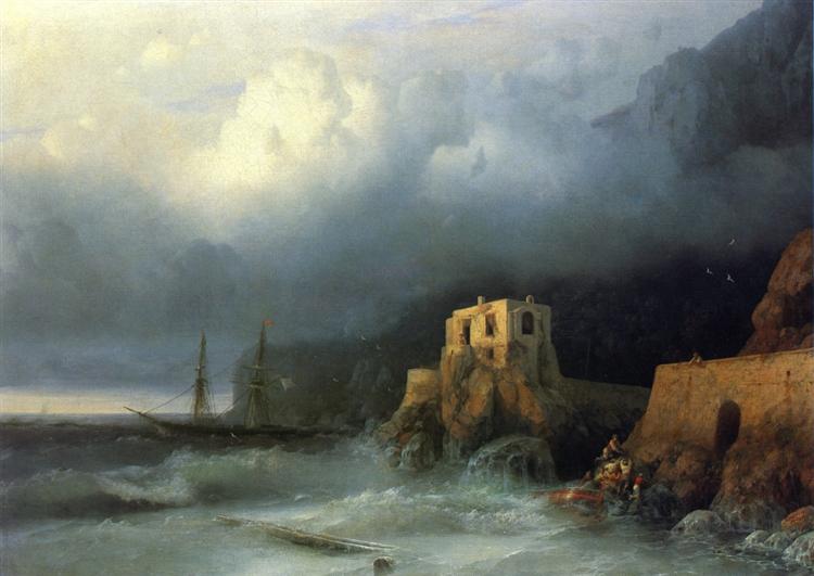 The Rescue, 1857 - Iván Aivazovski