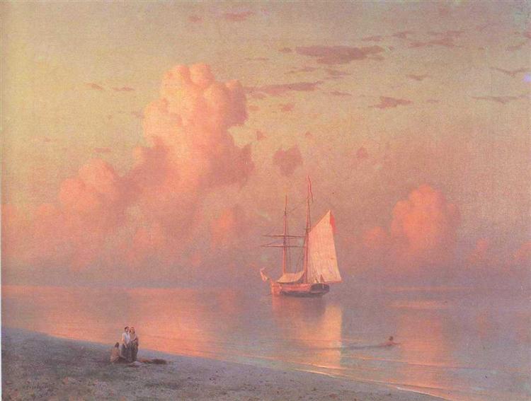 The sunset, 1866 - Iwan Konstantinowitsch Aiwasowski