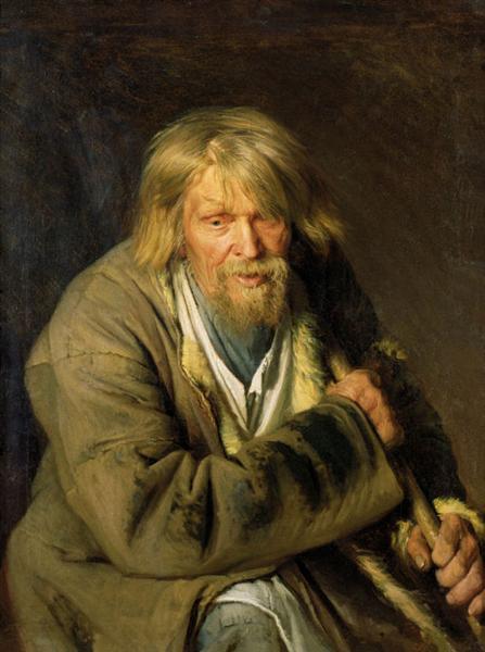 Old Man with a Crutch, 1872 - Иван Крамской