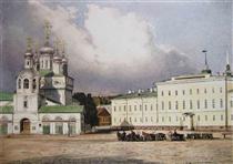Благовещенский собор и гимназия на Благовещенской площади в Нижнем Новгороде - Иван Шишкин