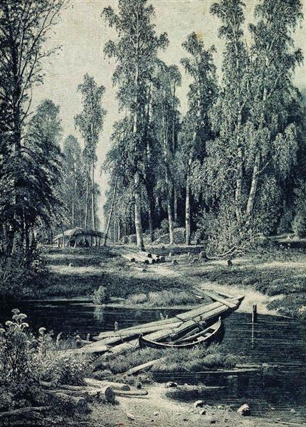 Rio na Floresta, 1893 - Ivan Shishkin