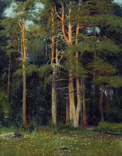Pine forest in Ligovo, 1895 - Ivan Shishkin