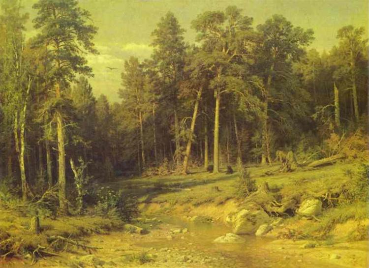 Pine Forest in Viatka Province, 1872 - Іван Шишкін