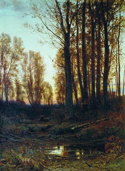 Twilight. After Sunset, 1874 - 伊凡·伊凡諾維奇·希施金