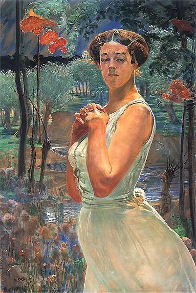 A woman in a grove, 1917 - Jacek Malczewski