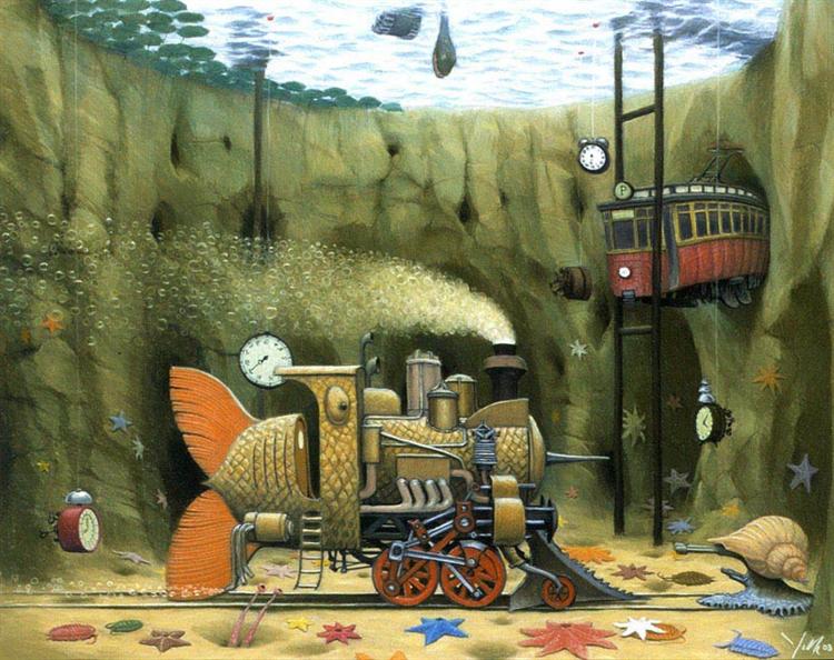 Underwater traction, 2003 - Jacek Yerka