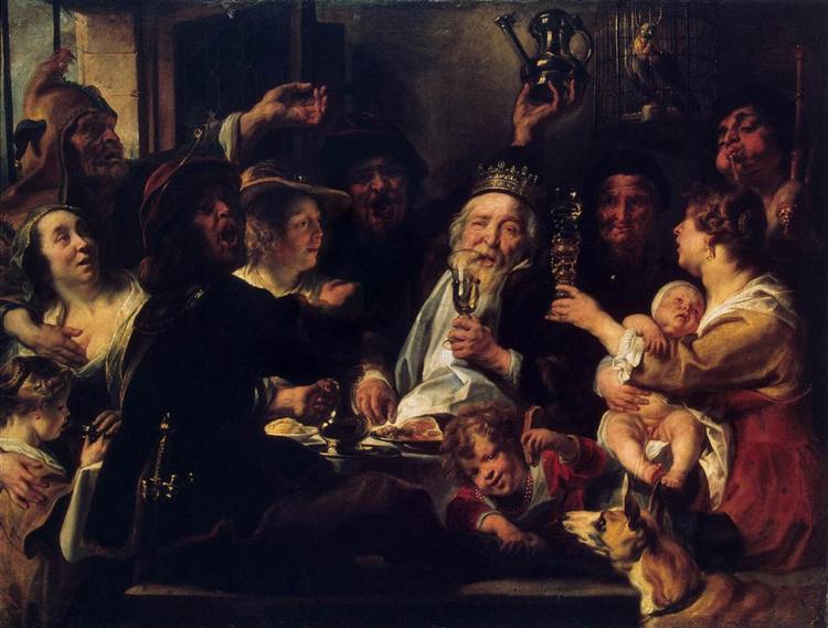 The Bean King (The King Drinks), 1638 - Jacob Jordaens